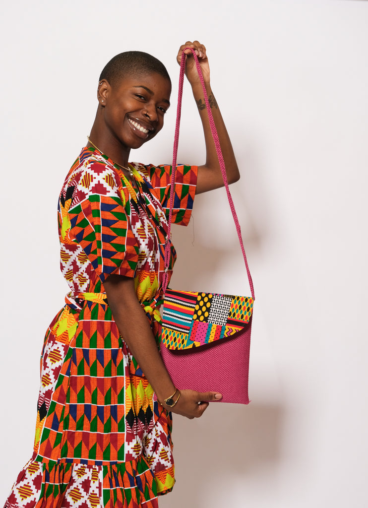 MITINDO Kente Fabric Cross-body Bag 