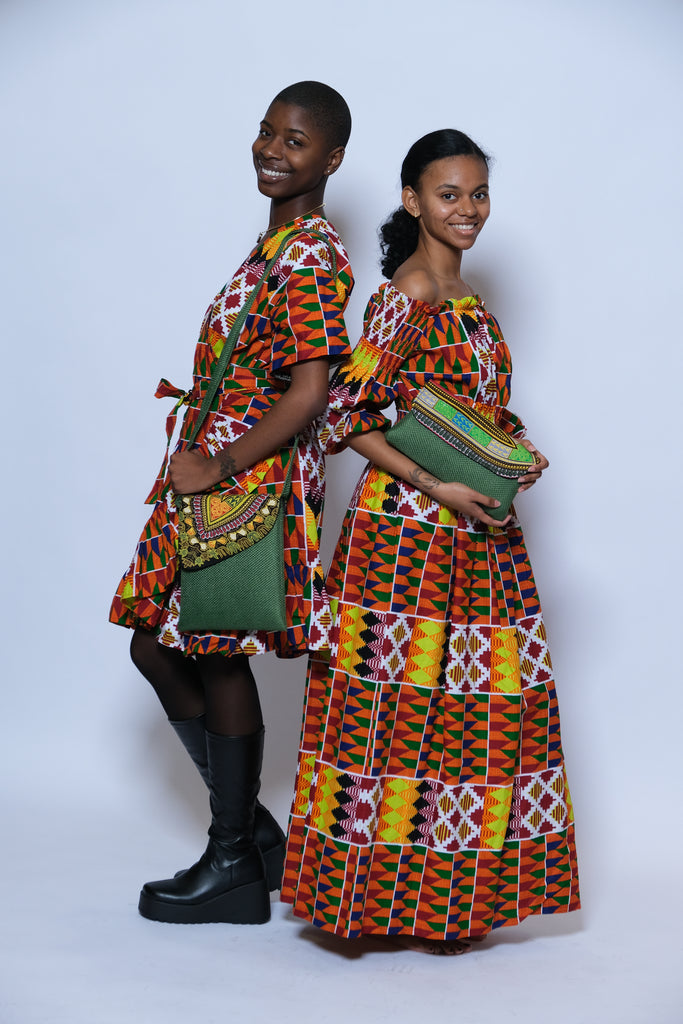 Right-Sided Dashiki Print Clutch Bag 