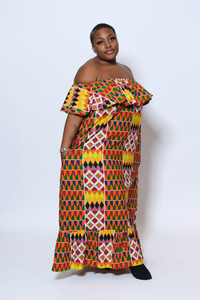 Malkia Kente Long Dress 