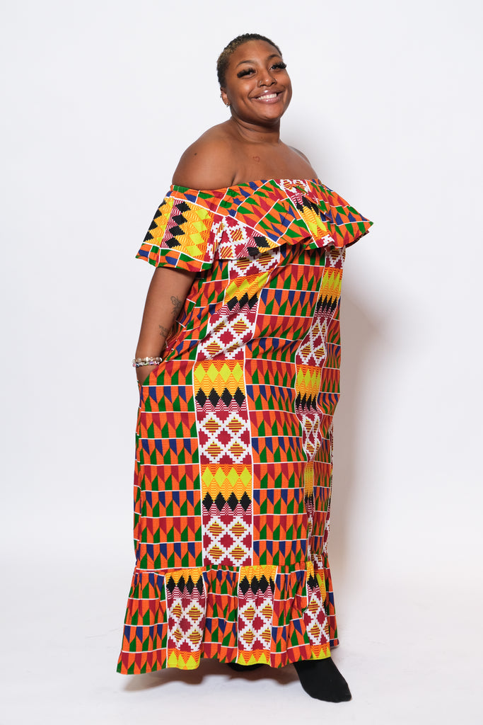 Malkia Kente Long Dress 