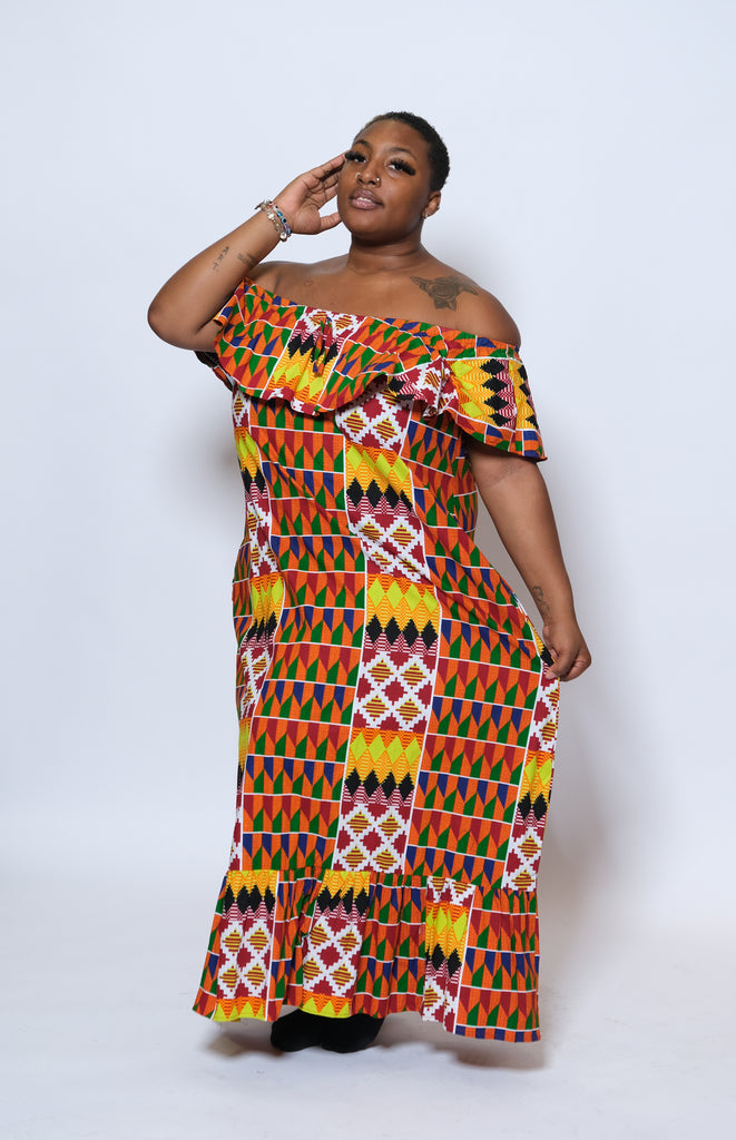 Malkia Kente Long Dress 