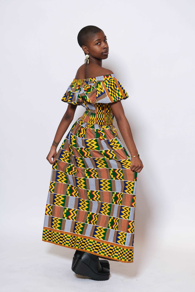 ANGAZA Kente Long Dress 