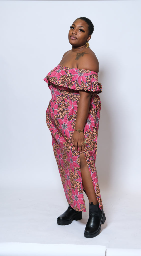 Long Ankara African Print Dress 