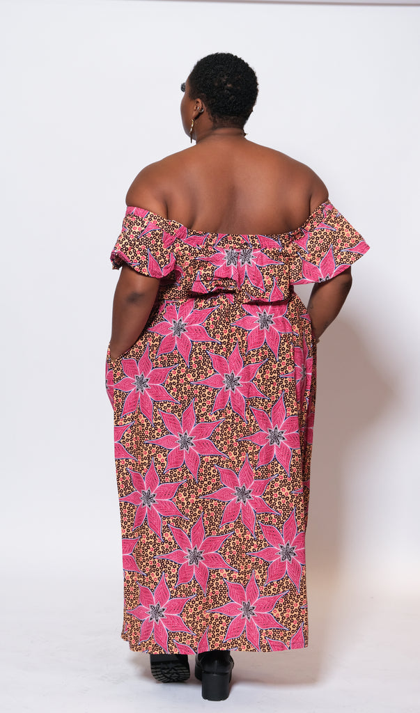 Long Ankara African Print Dress 