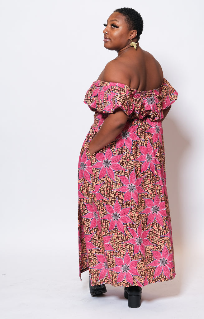 Long Ankara African Print Dress 