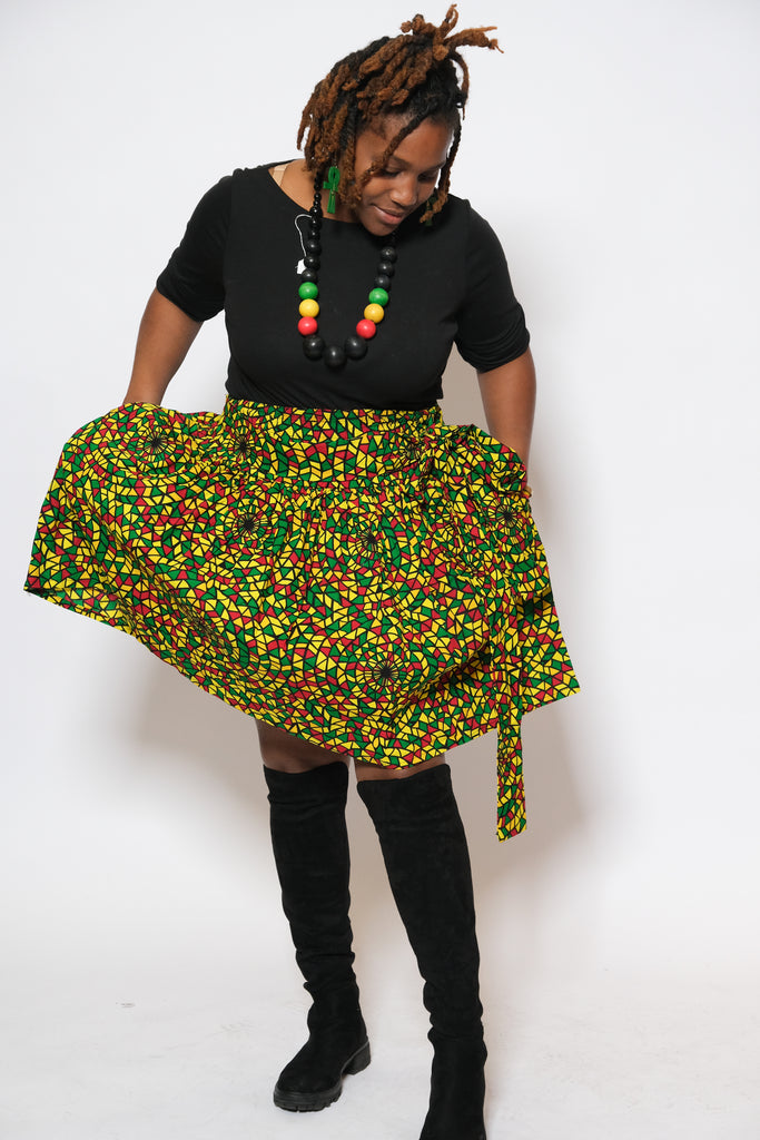 UPENDO Ankara Short Skirt 