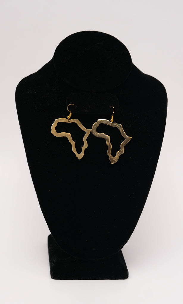 Brass Africa Earrings 