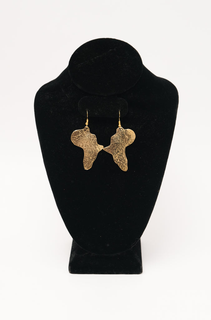 Brass Africa Earrings 